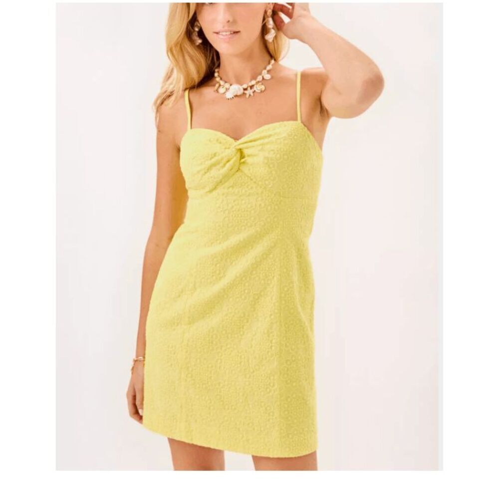 Lilly Pulitzer Lilamae Dress-Limoncello Bubble Embroidery- Size 12